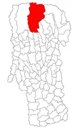 Location in Argeș County