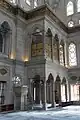 Gallery inside the prayer hall, with sultan's loge on the upper level