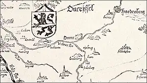 A map from 1559 showing the Lemelerberg