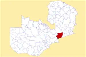 Location in Zambia