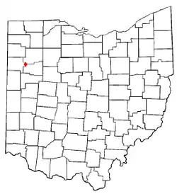 Location of Delphos, Ohio