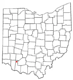 Location of Fayetteville, Ohio