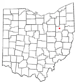 Location of Meyers Lake, Ohio