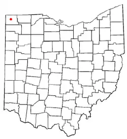 Location of Montpelier, Ohio