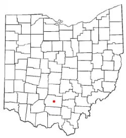 Location of North Fork Village, Ohio