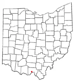 Location of West Portsmouth, Ohio