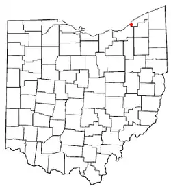 Location of Wickliffe, Ohio