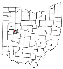 Location of Bloomfield Township in Ohio