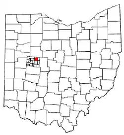 Location of Rushcreek Township in Ohio