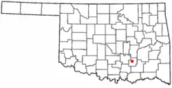 Location of Centrahoma, Oklahoma