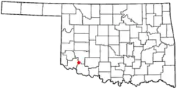 Location of Headrick, Oklahoma