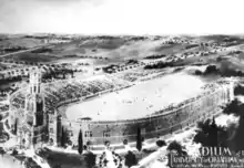 Early sketch of the Oklahoma Memorial Stadium