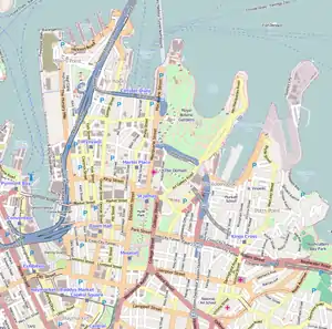 A map of the City of Sydney