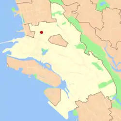 Location of Temescal in Oakland