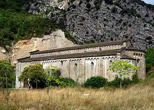 View of the Santa María de Obarra Monastery