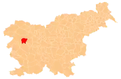 The location of the Municipality of Cerkno