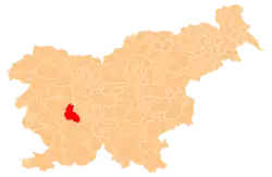 The location of the Municipality of Logatec