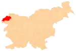 Location of the Municipality of Bovec in Slovenia