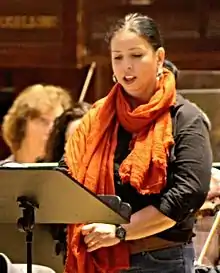 Jana Sýkorová as a soloist in a performance of Stabat Mater by Antonin Dvořák