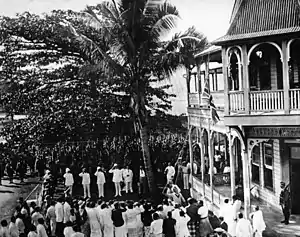 Hoisting of the Union Jack, 30 August 1914