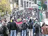 Occupy Montreal marchers on October 15, 2011.