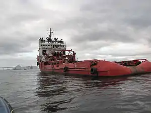 Ocean Viking at anchor, 2011