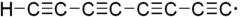 Skeletal formula of the octatetraynyl radical with the explicit hydrogen added