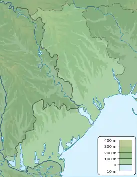 Location of a lake in Ukraine