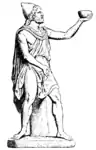 Odysseus wearing a pilos, an exomis and a chlamys