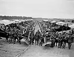 S.E.5a fighters and pilots of No. 1 Squadron at Clairmarais aerodrome, July 1918.