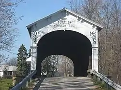 The Offutt Covered Bridge, a historic site in the township