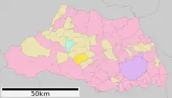 Location of Ogose in Saitama Prefecture