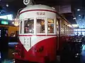 A former Meitetsu tram inside the Kawagoe branch of The Old Spaghetti Factory in Japan in 2006