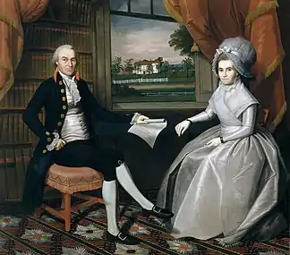 Ralph Earl, Portrait of Oliver Ellsworth and Abigail Wolcott Ellsworth, 1792, Wadsworth Atheneum