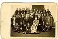 School photo of 1938. Teachers: Ireneusz Gałecki (left), Kazimiera Sowa (middle), Leon Sowa (right)