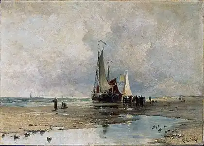 On the Sands, Oil on Canvas, 1883, Hood Museum of Art