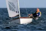 In O-Jolle:Onno Klazinga (NED), competed against Paul Elvstrøm in 1963, during a race of the 2018 Vintage Yachting Games.