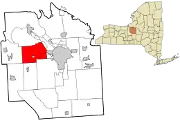 Location in Onondaga County and the state of New York.