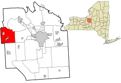 Location in Onondaga County and the state of New York.