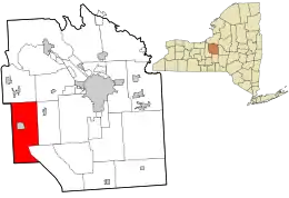 Location in Onondaga County and the state of New York.