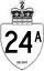 Highway 24A marker