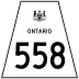 Highway 558 marker