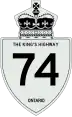 King's Highway 74 marker