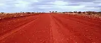 The Oodnadatta Track heading north from Oodnadatta