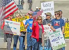 Ohio protesters, 18 April