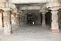 Open mantapa facing a minor shrine at the rear in the Bhoga Nandeeshwara temple complex