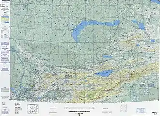 From the Operational Navigation Chart; map including Kalpin (labeled as K'o-p'ing (Kalpin)) (DMA, 1985)