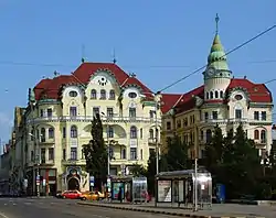 The Art Nouveau Black Eagle Palace in Oradea