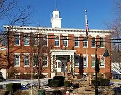 Oradell Borough Hall from Kinderkamack Road in January 2018