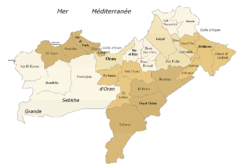 Administrative map of Oran province